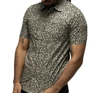 VOLCOM Men's Falling Leaf Short Sleeve Shirt  Abyss Size M